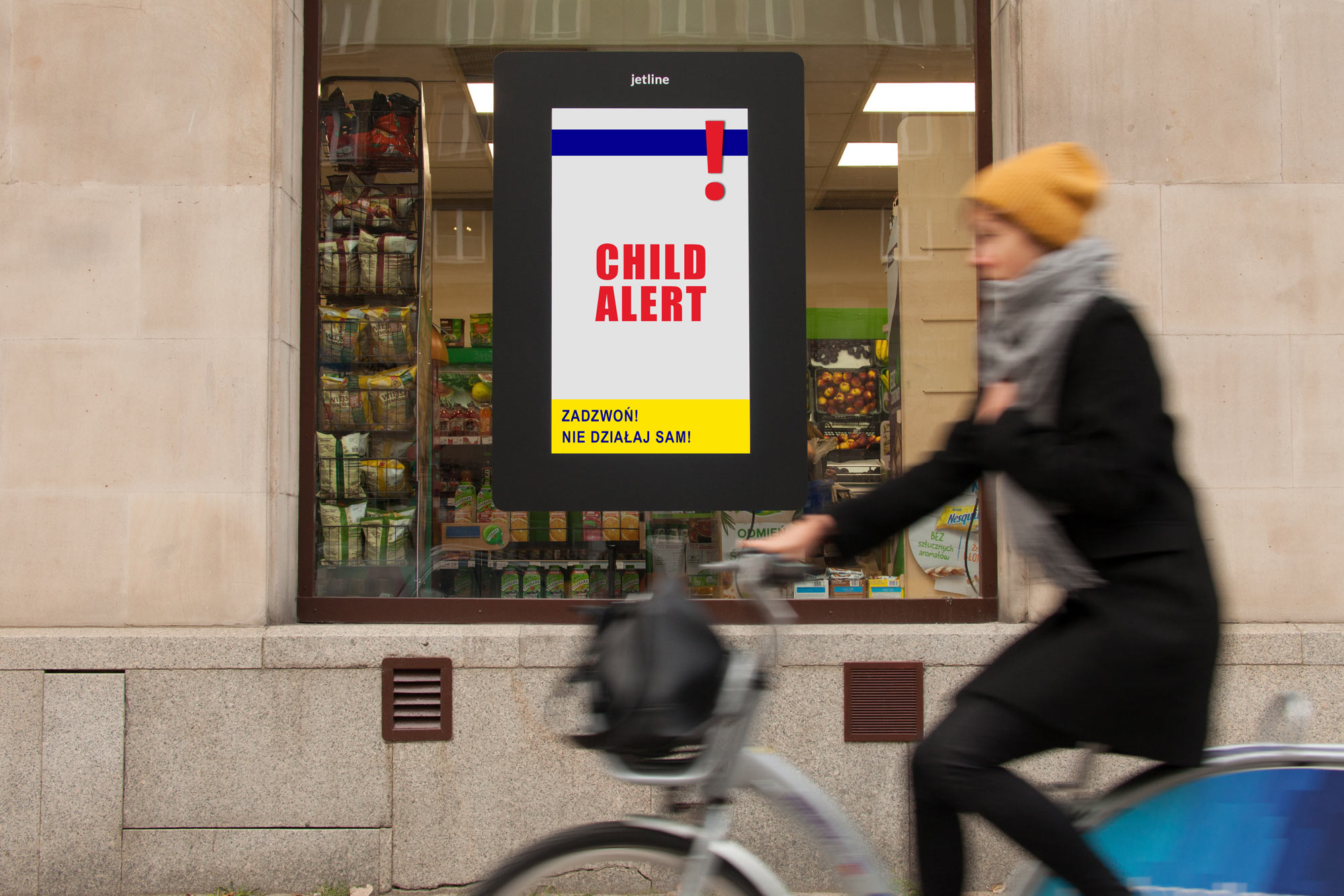 Służba DOOH. Cyfrowe nośniki Jet Line w systemie Child Alert